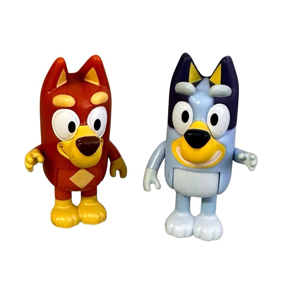 Bluey And Rusty Figurines Cake Topper Dogs Toy Plastic